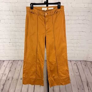 Anthropologie Chino Pants Burnt Orange Cropped Length Size 4